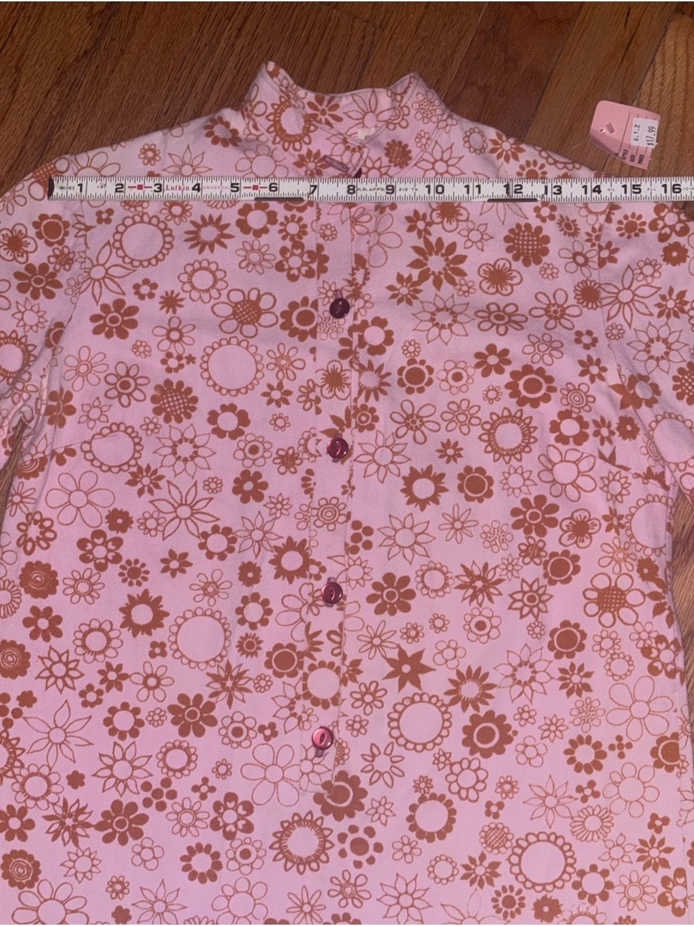 RARE Vintage Laura Ashley Wales Pink Floral Mod Mini Dress 60s 70s Made in Wales - Picture 8 of 10